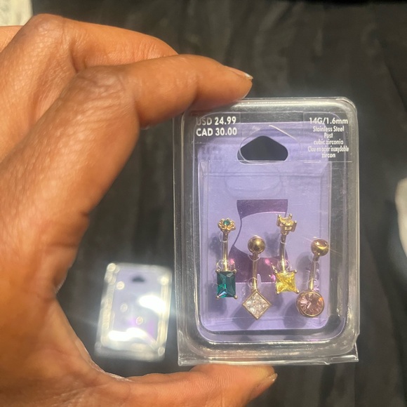 Decorative Cell Phone Dust Plug Charm Set - Gold Crystal Accessories - Picture 4 of 5